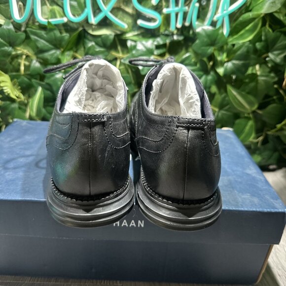 Cole Haan Men's Original Grand Shortwing Oxford Black/Black C27984 US 10 - Picture 5 of 9